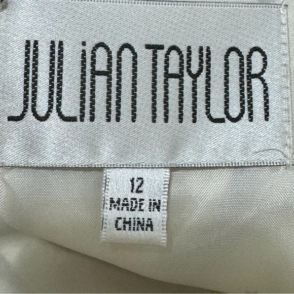 Julian Taylor Women’s Dress size 12 Cream and Brown - Picture 7 of 8